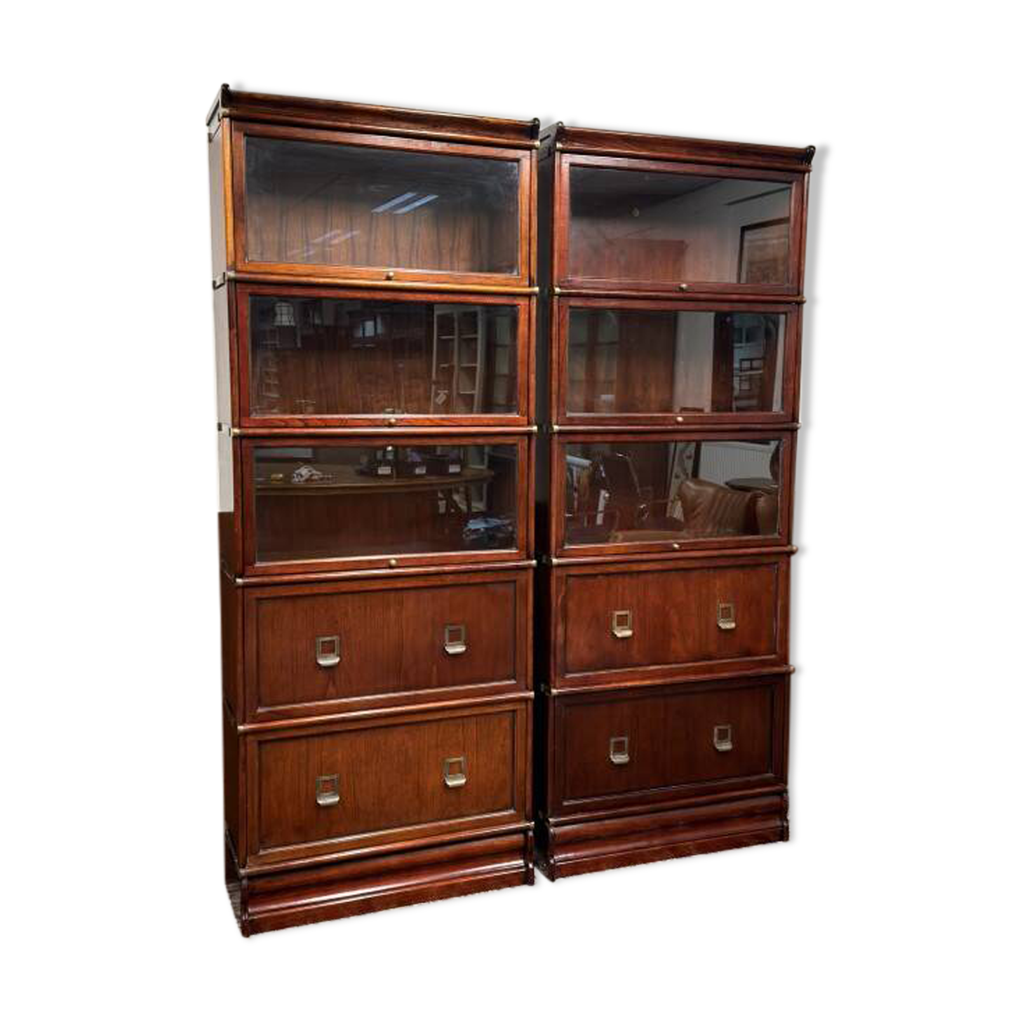 Set English Original Globe Wernicke Bookcase