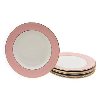6 Assiettes Plates Estampillées “ L’Amandinoise”.