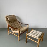 Safari chair & ottoman by Bror Boije for Dux