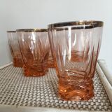 Lot of 5 sunglasses pink and gold chiseled glass