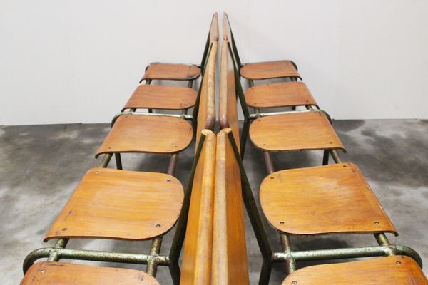 Mullca Grand Industrial Bench, France, 1950s