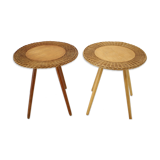 1970s Pair of Wooden Side Tables by ULUV, Czechoslovakia