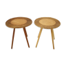 1970s Pair of Wooden Side Tables by ULUV, Czechoslovakia