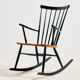 Rocking chair in beech by Roland Rainer for Hagafors