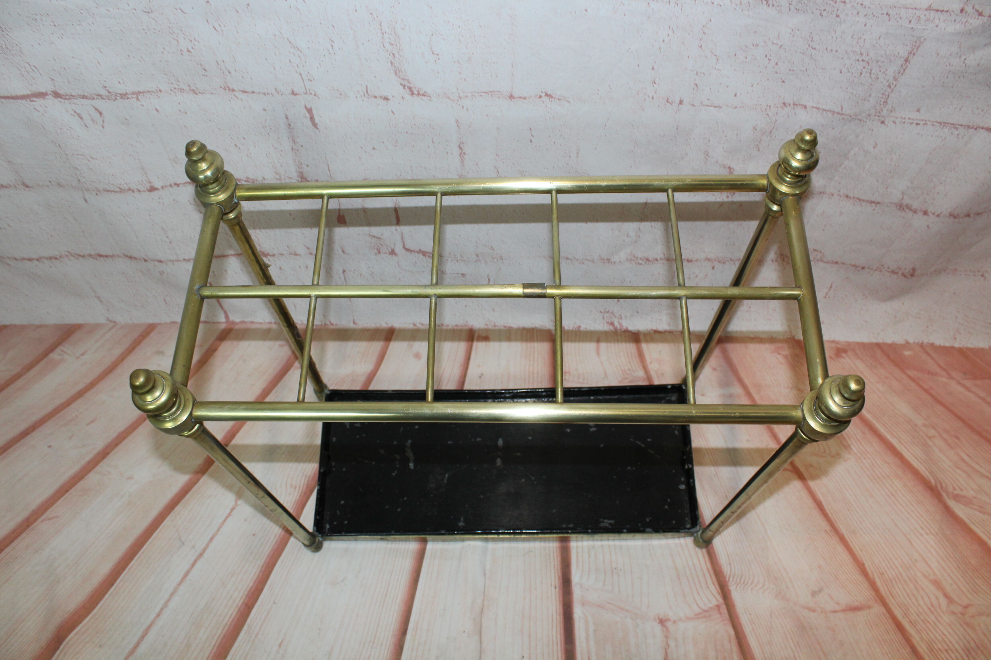 Old brass umbrella holder