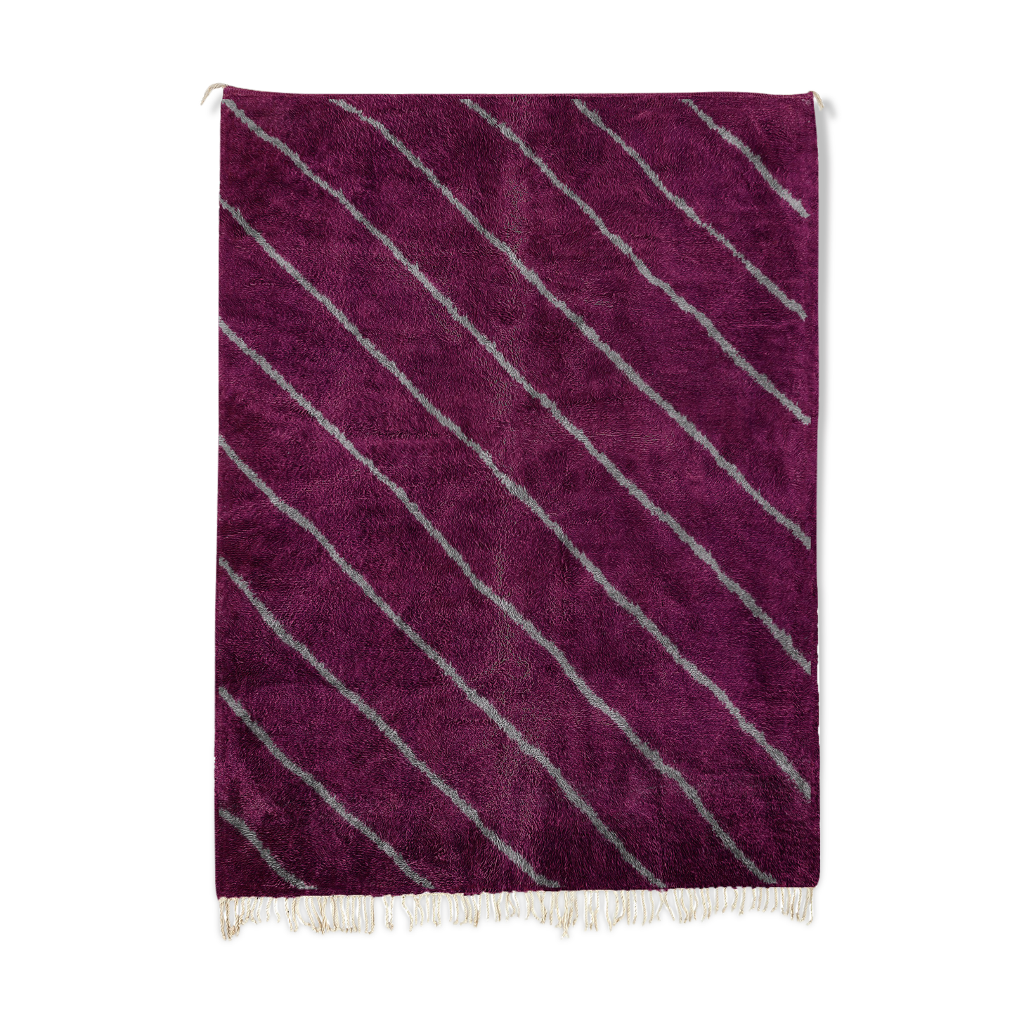 Modern Moroccan carpet dark pink contemporary art 240x300cm