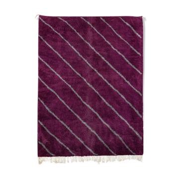 Tapis marocain moderne rose foncé art contemporain 240x300cm