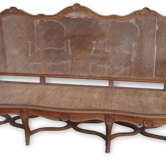 Banquette de style Régence en hetre. Epoque: 19ème
