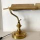Pair of notary-style lamps in gilded metal