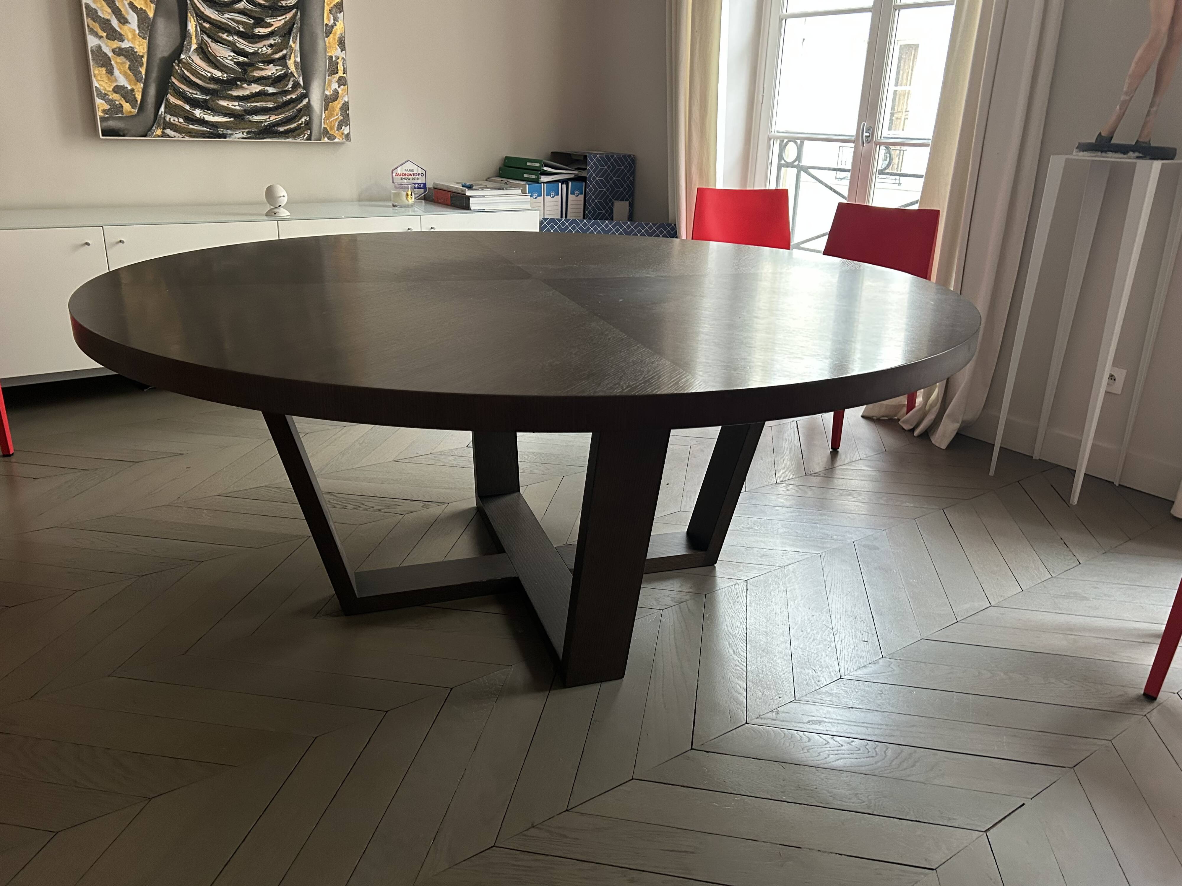 Maxalto Xilos round table diameter 1780 grey oak