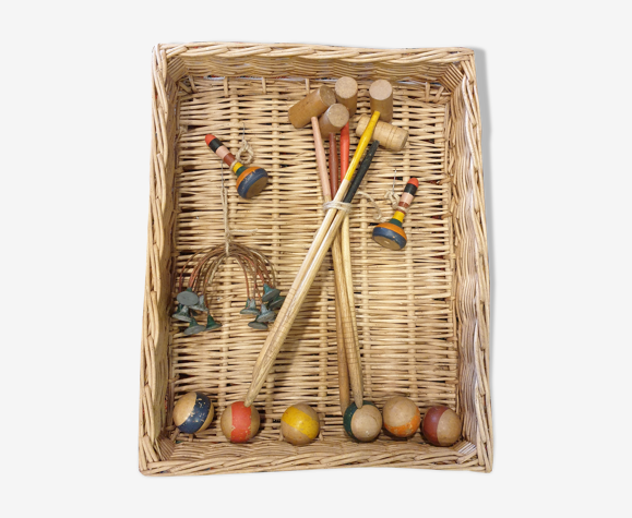 Old table croquet game