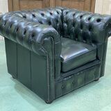 Chesterfield leather armchair from the 70s