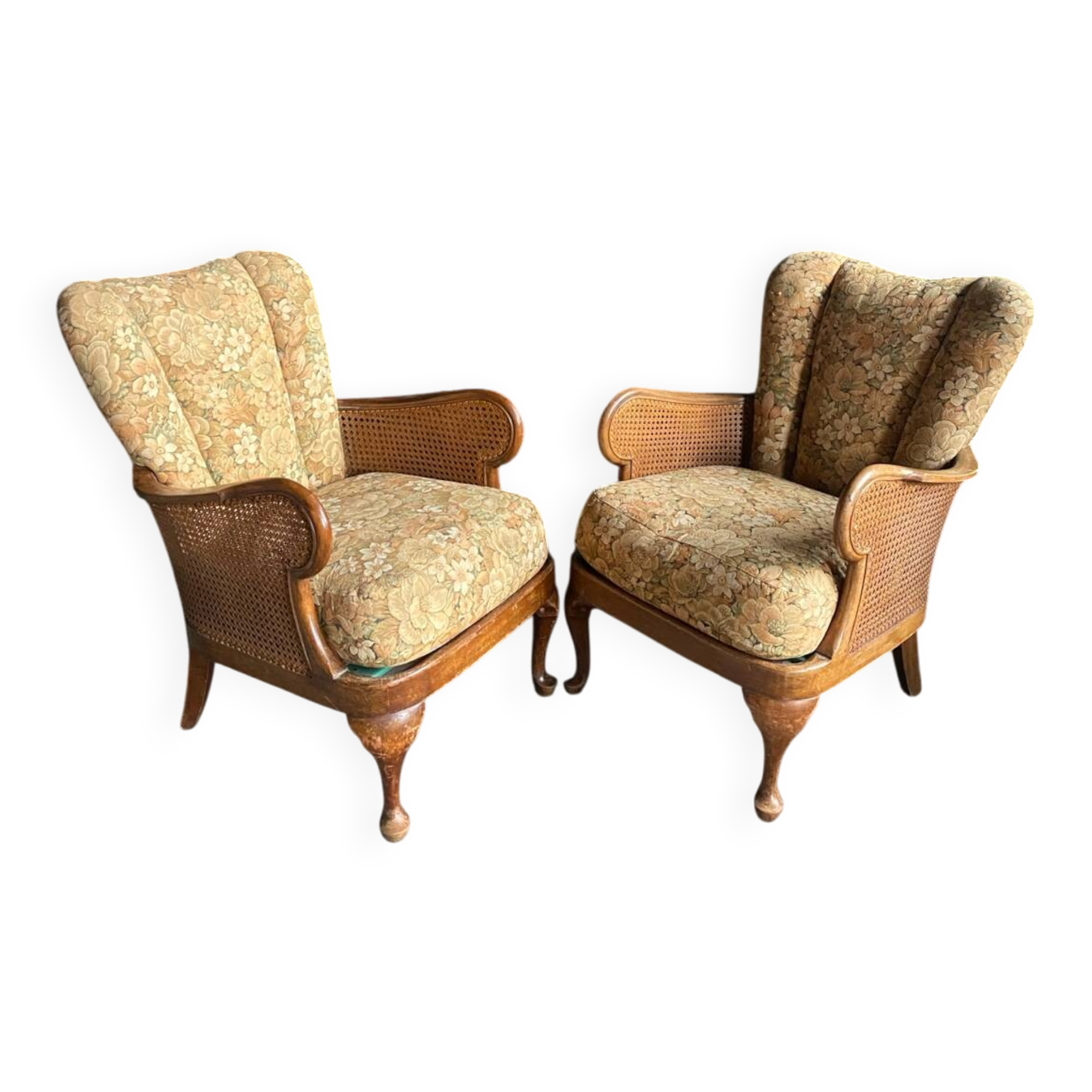 Paire de fauteuils bergère anglais Cannés