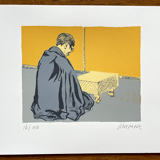 6 screenprints "Mejin", Depicting the Game of Go, Made by Harald Germer, Signed and Numbered 26/100