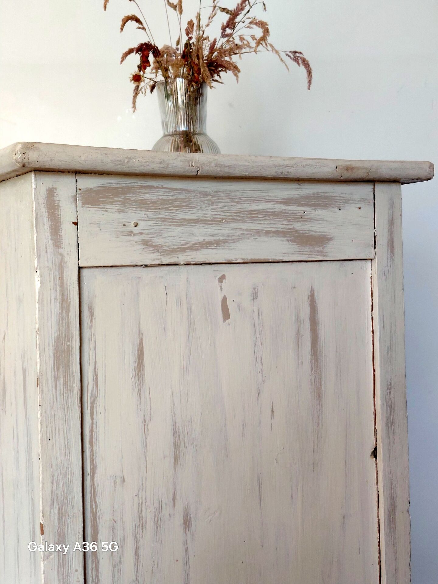 Large confiturier/Low bonnetière vintage artisan 1940 solid wood