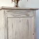 Large confiturier/Low bonnetière vintage artisan 1940 solid wood