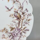 6 Superbes Assiettes Anciennes XIXème En Porcelaine Blanche Décor Oiseaux