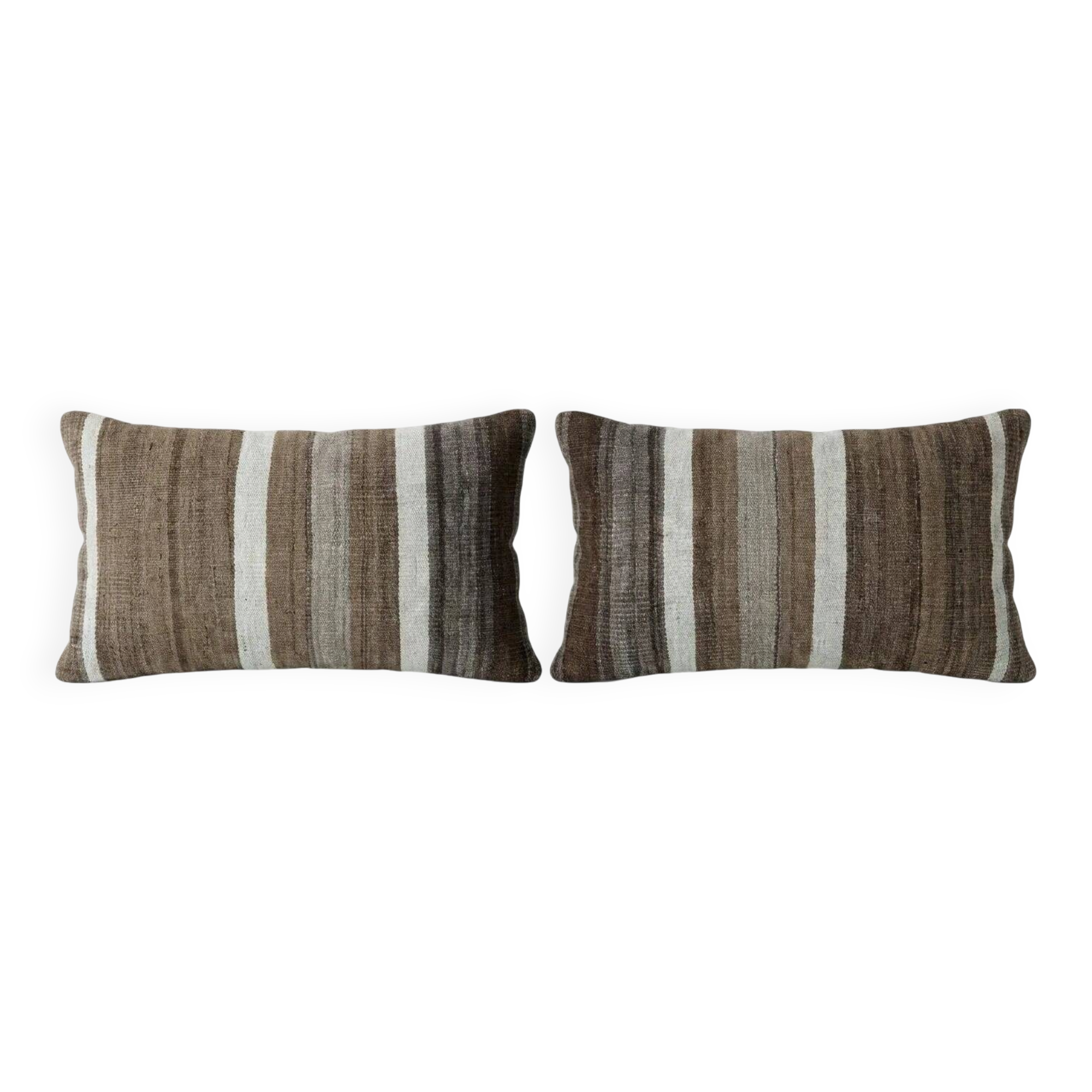 Set of 2 vintage kilim cushion covers 28x51 cm