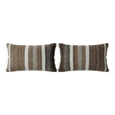 Lot de 2 housses de coussin kilim vintage 28x51 cm