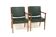 Set de 2 fauteuils en cuir, Karl Erik Ekselius, Suède, 1960