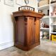 Counter, reception furniture in solid wood early twentieth century