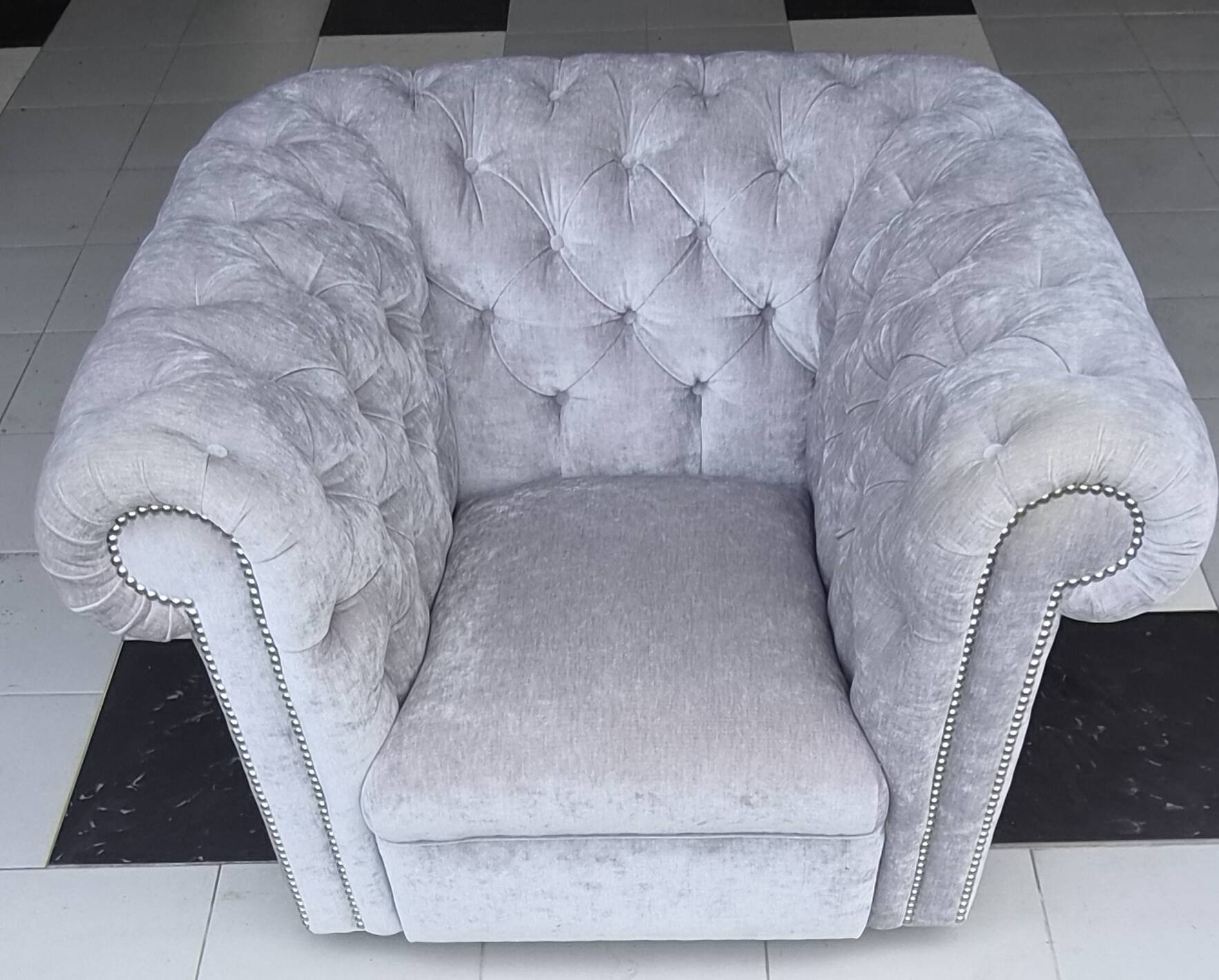 Chesterfield-style armchair