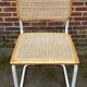 Chaise Cesca modèle b32 en blanc et bois par Marcel Breuer