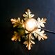 Banci firenze gilded flush mount italian wall lamp, 1960s
