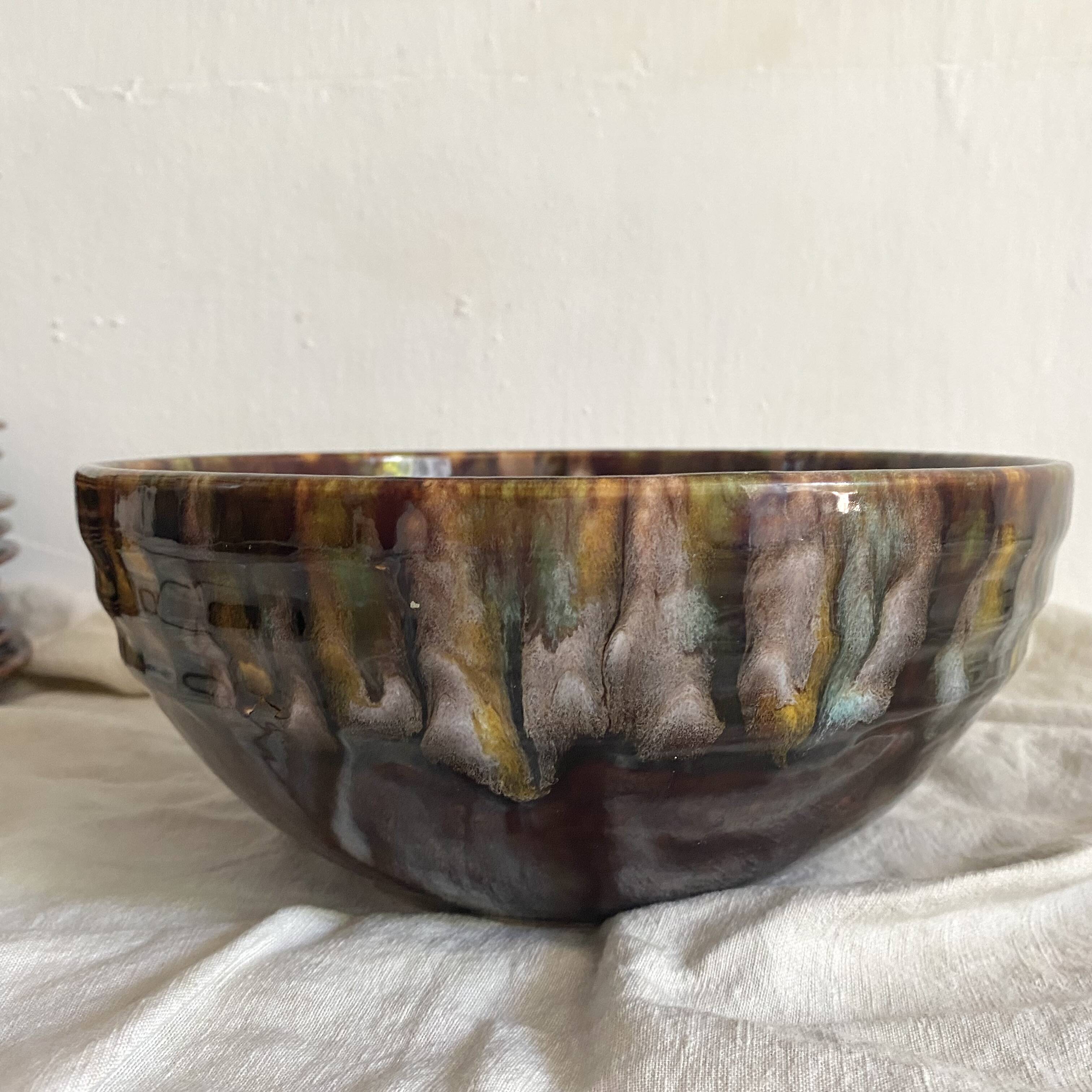 Vintage salad bowl from the Saint Jean de Bretagne earthenware factory