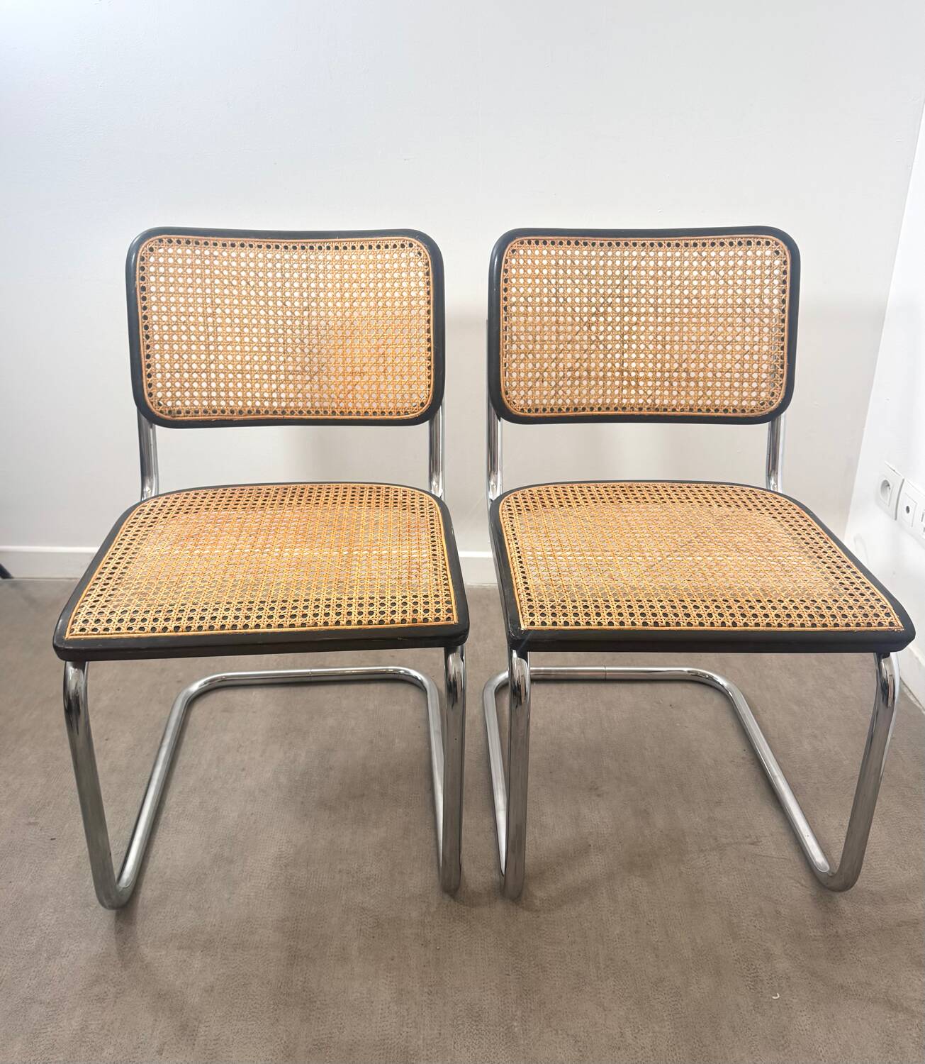 Authentic Pair of Breuer Thonet S32 Chairs –