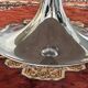 Table basse pied tulipe marbre vintage 1970