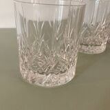 Set of 4 Whiskey glasses in cut glass 1970