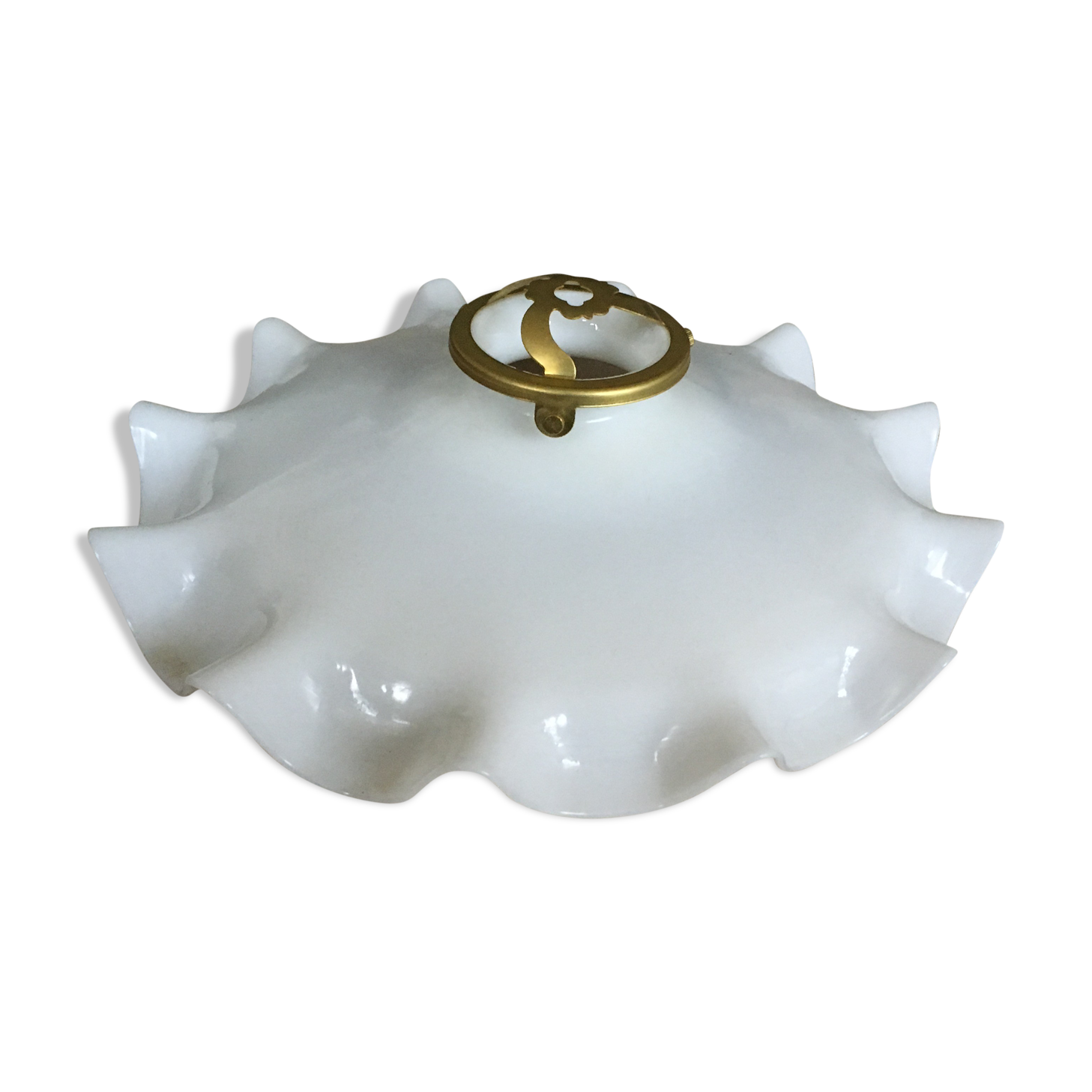 Old opalin glass lampshade
