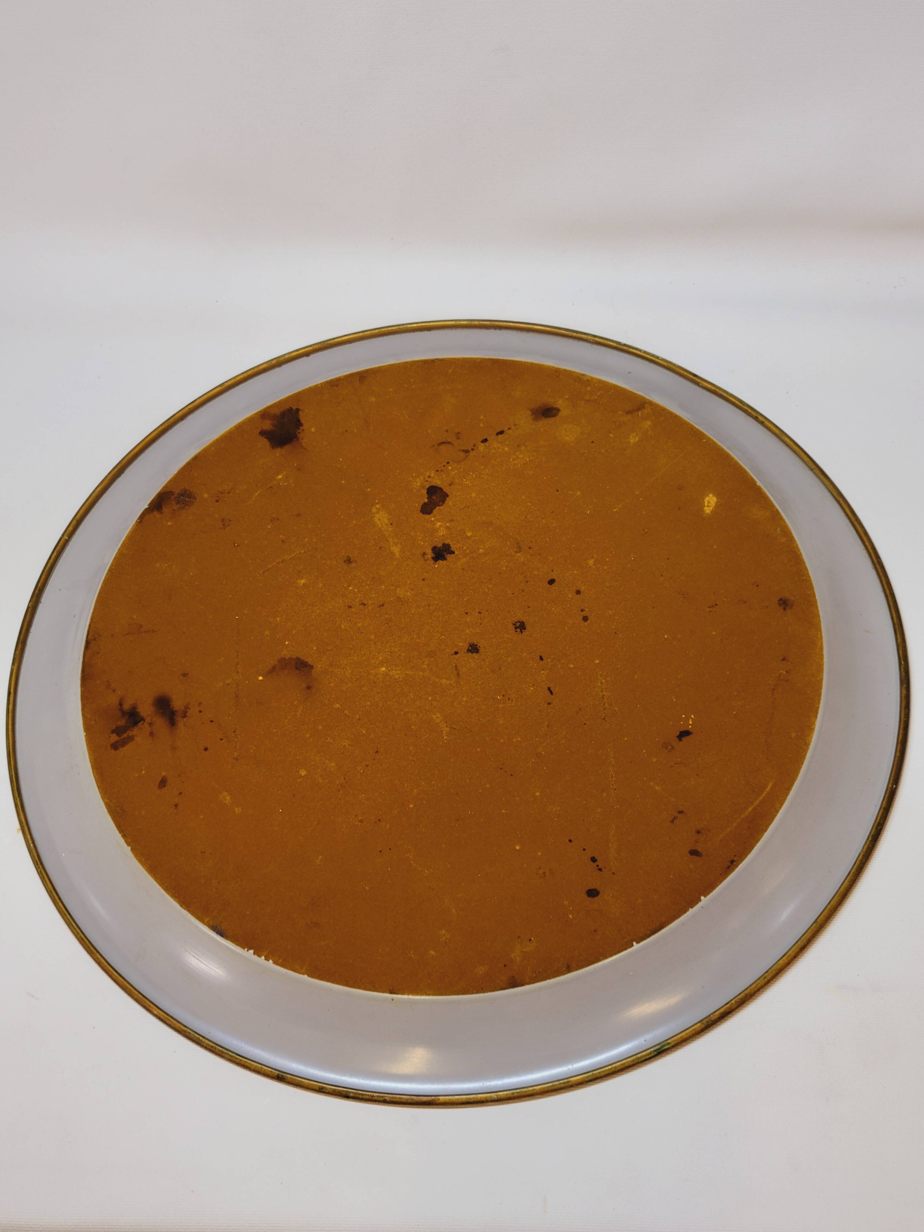 Napoleon III Painted Sheet Metal Tray Painted Metal Floral Decor Diameter 44.5