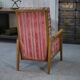 Fauteuil en chêne et velours 1940’s