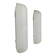 Pair of vintage oblong opaline wall lights, France 1970