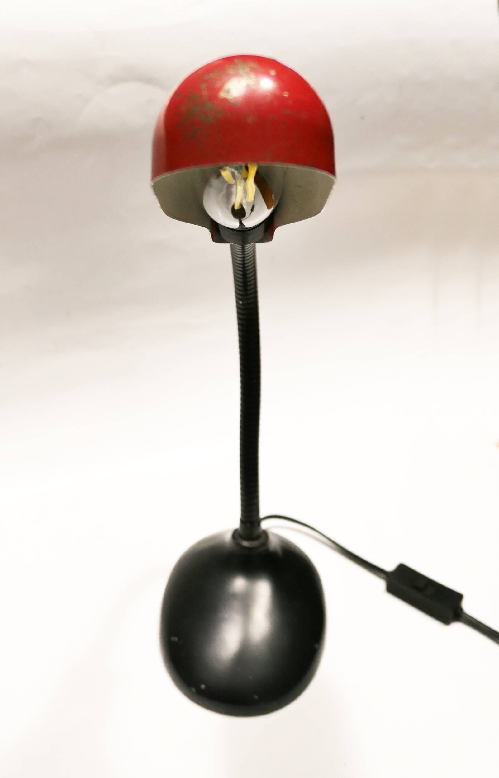 1960s articulated desk or workshop lamp in cast iron and metal