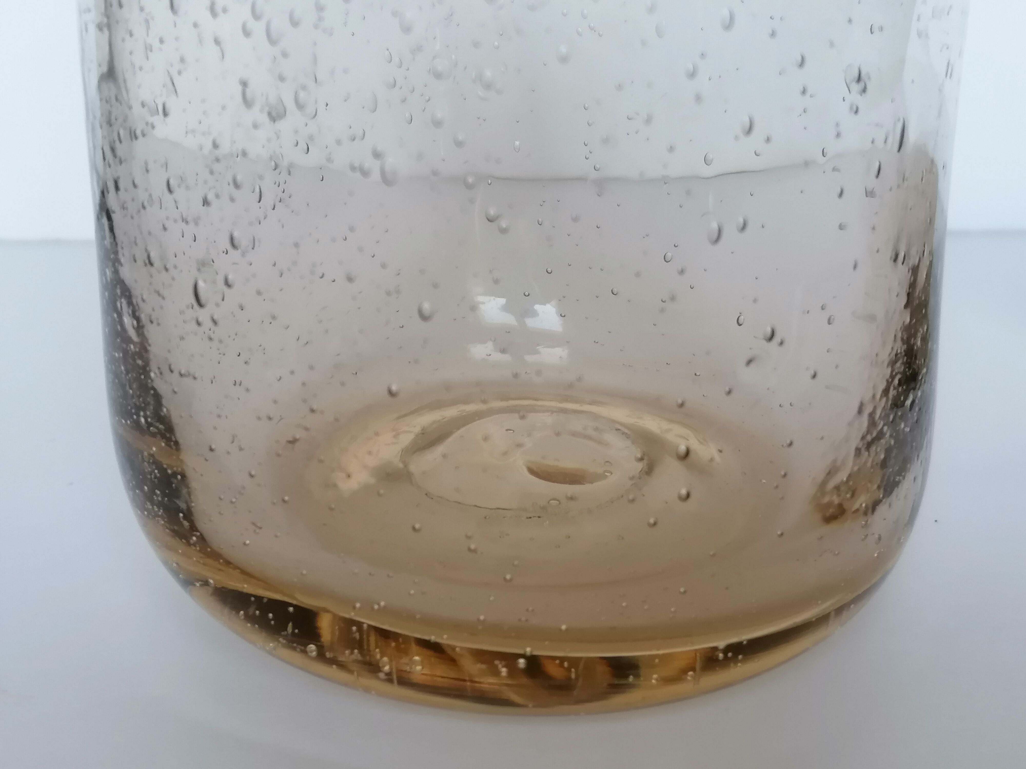 Bocal verre bullé et soufflé