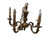 5-branch bronze chandelier