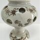 Three Saint-Uze ceramic tealight candle holders, early 20th century