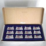 Set of 12 vintage cutlery in French porcelain with a lovely floral decoration 4430