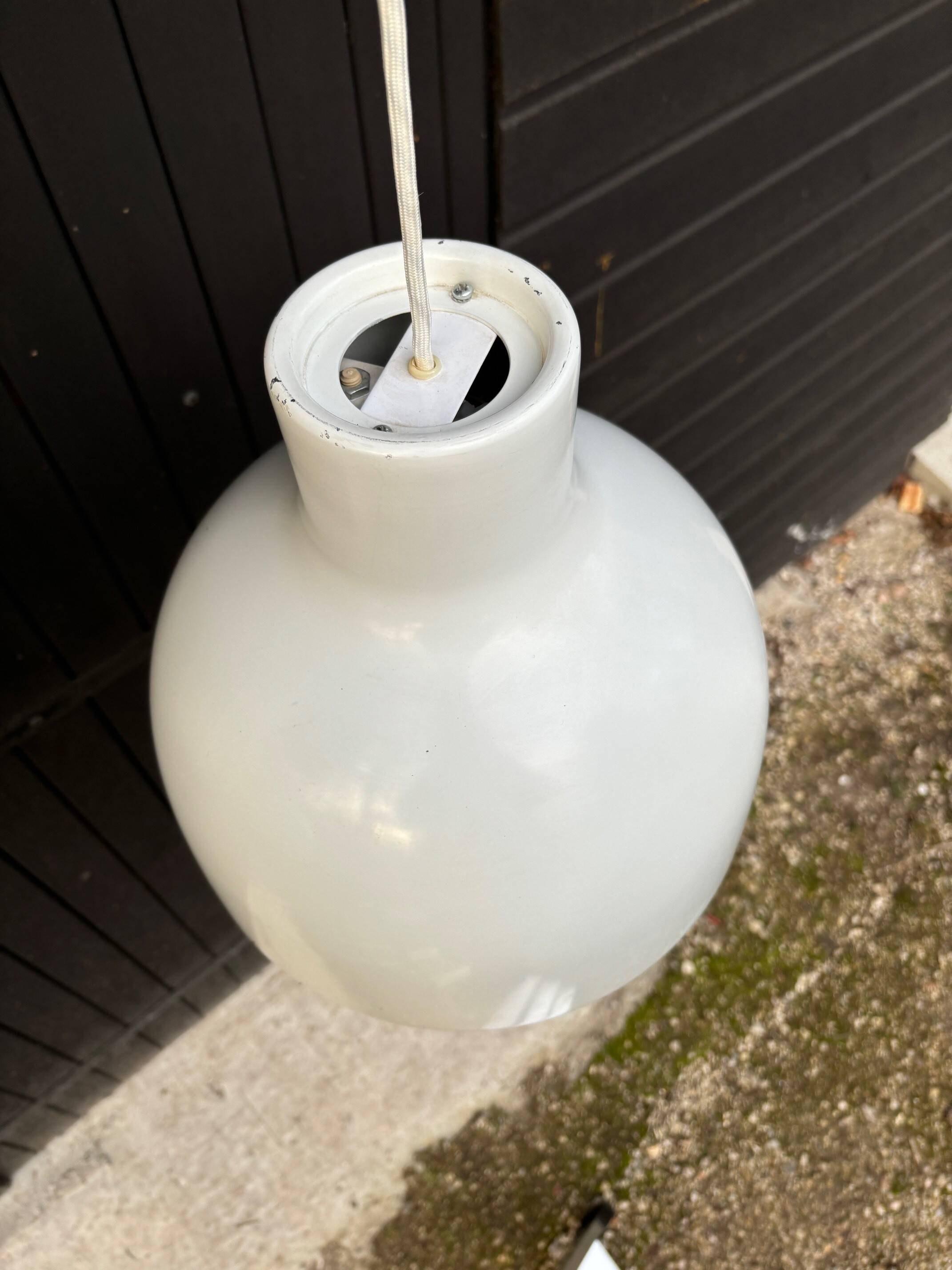 2 metal pendant lights - Sweden 70s/80s