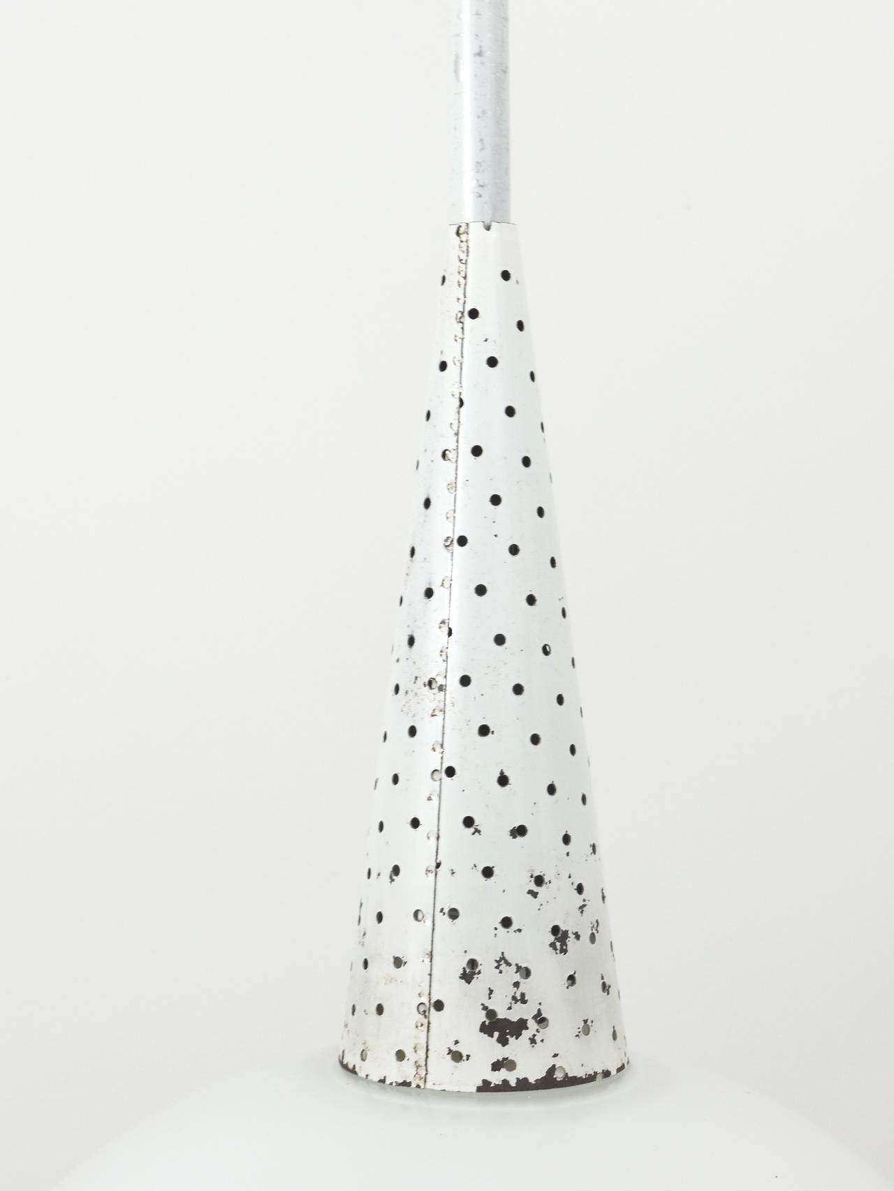 Perforated suspension Mathiew Matégot midcentury, Holophane, France, 1950s