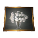 Still life painting with white flowers from the 70s