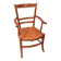 fauteuil rustique début XIXème en noyer blond