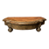 Ancient Italian pedestal, gilded carved wood, faux yellow Siena marble, 19th century.