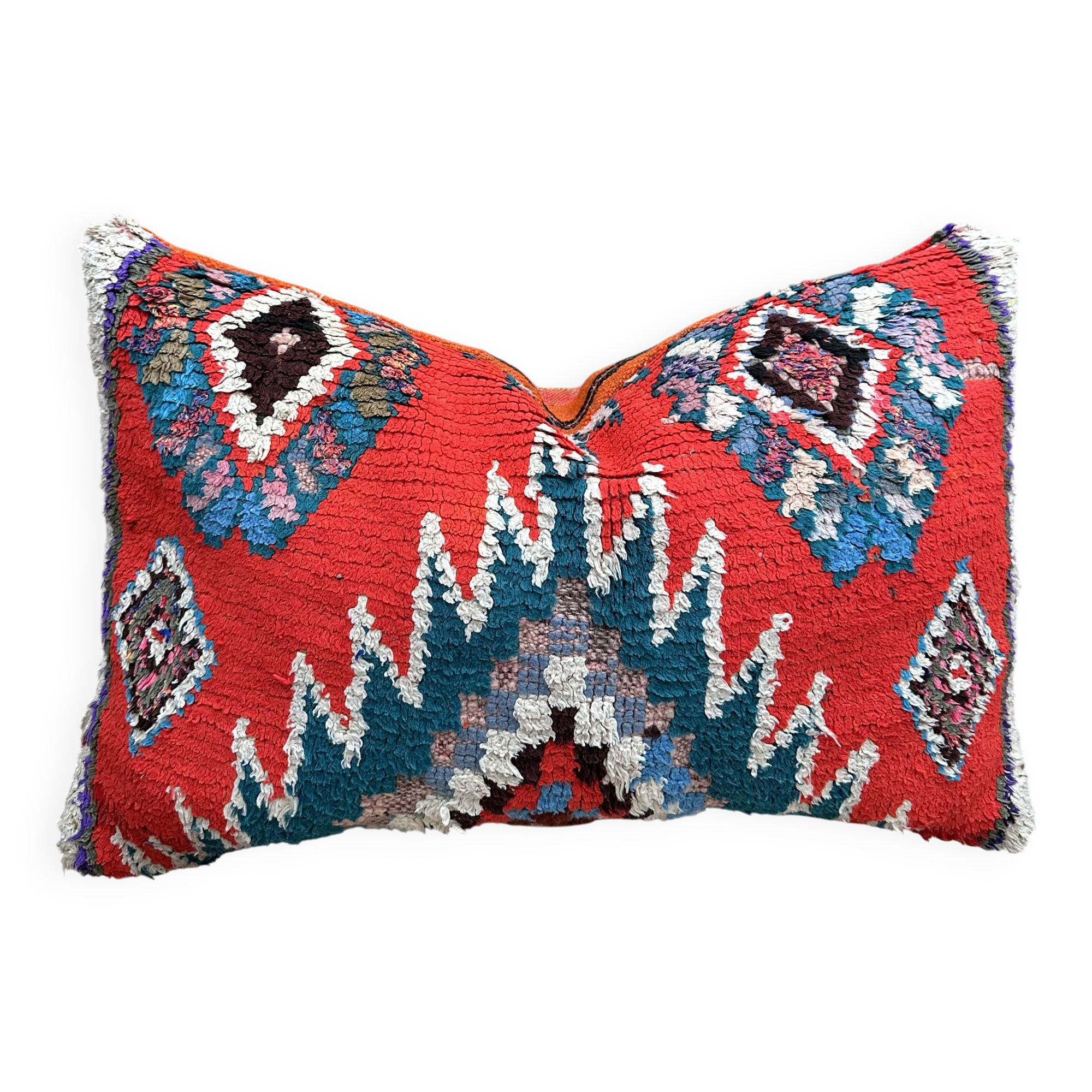 Vintage Berber Kilim cushion cover: Moroccan wool cushion