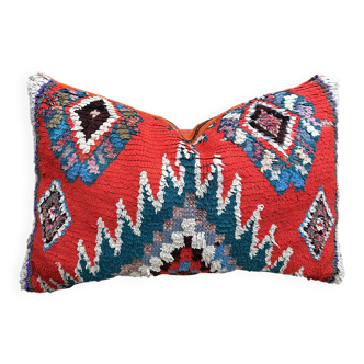 Vintage Berber Kilim cushion cover: Moroccan wool cushion