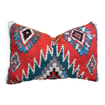Vintage Berber Kilim cushion cover: Moroccan wool cushion