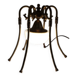 Medusa lamp in brass and opaline